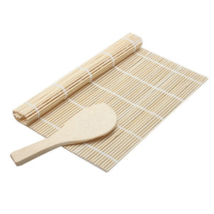 Bamboo Rice Roller With Wooden Rice Paddle - Sushi Needs